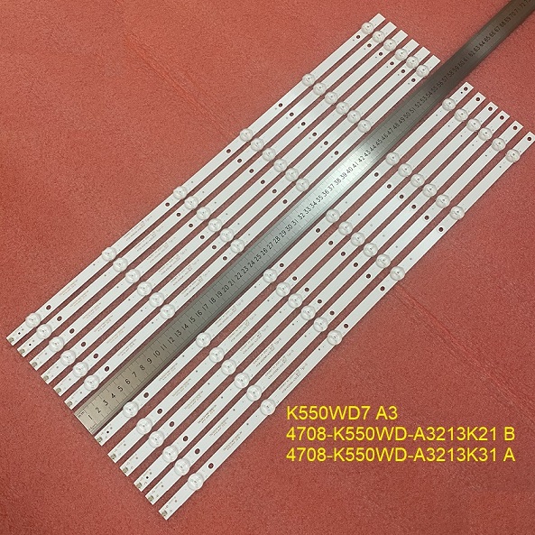 12pcs/set strip For 55J2000 55J3500U 4078-K550WD-A3213K21 4708-K550WD-A3213K31 K550WD7 A3